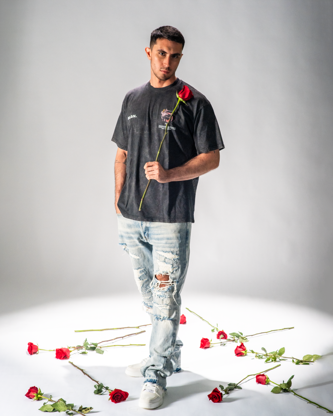 ROSE PSALMS 90 6 BLACK WASHED