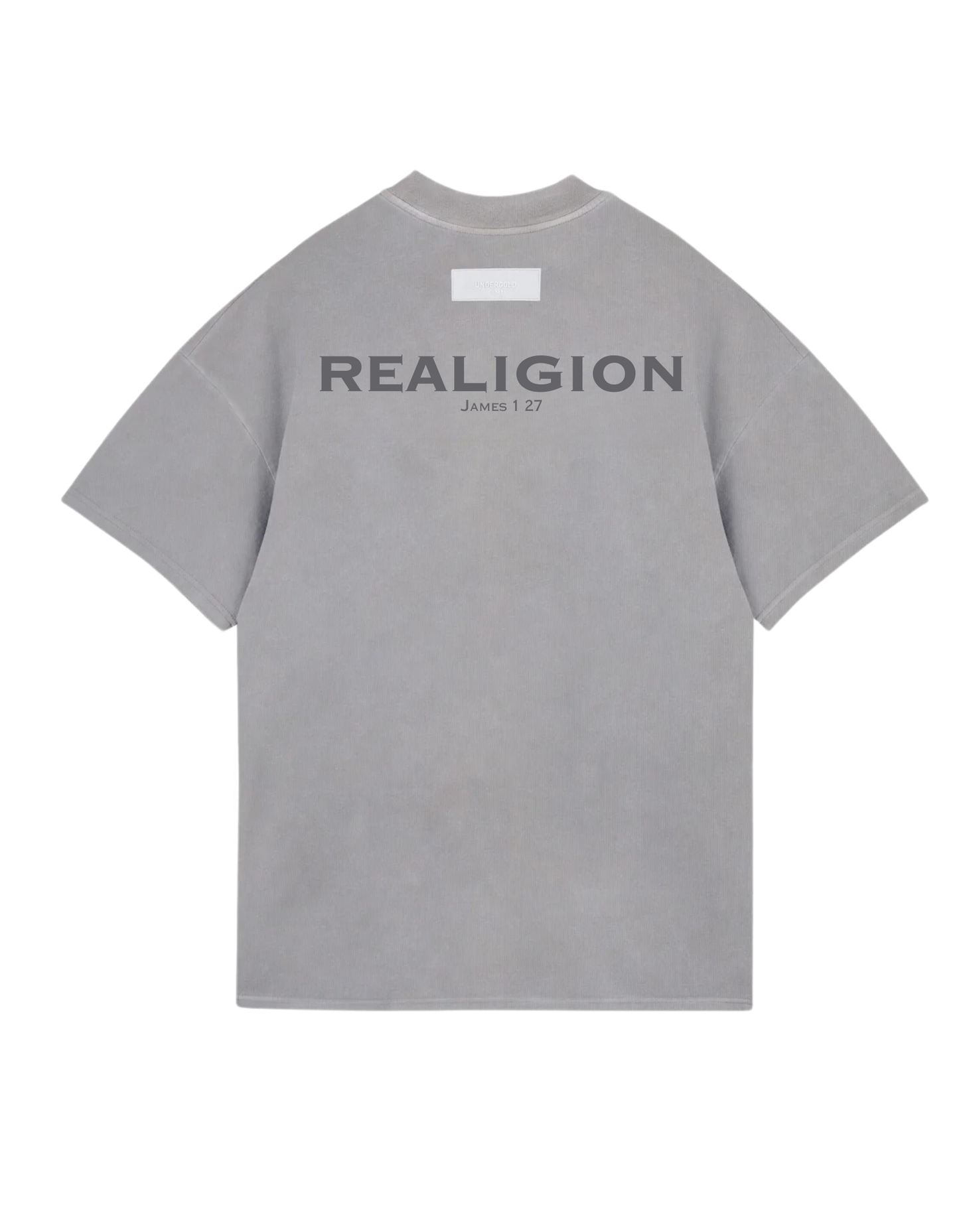 BASIC T SHIRT LOGO GREY WASHED