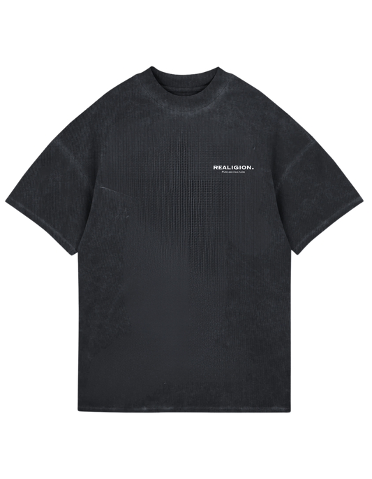 BASIC T SHIRT BLACK WASHED