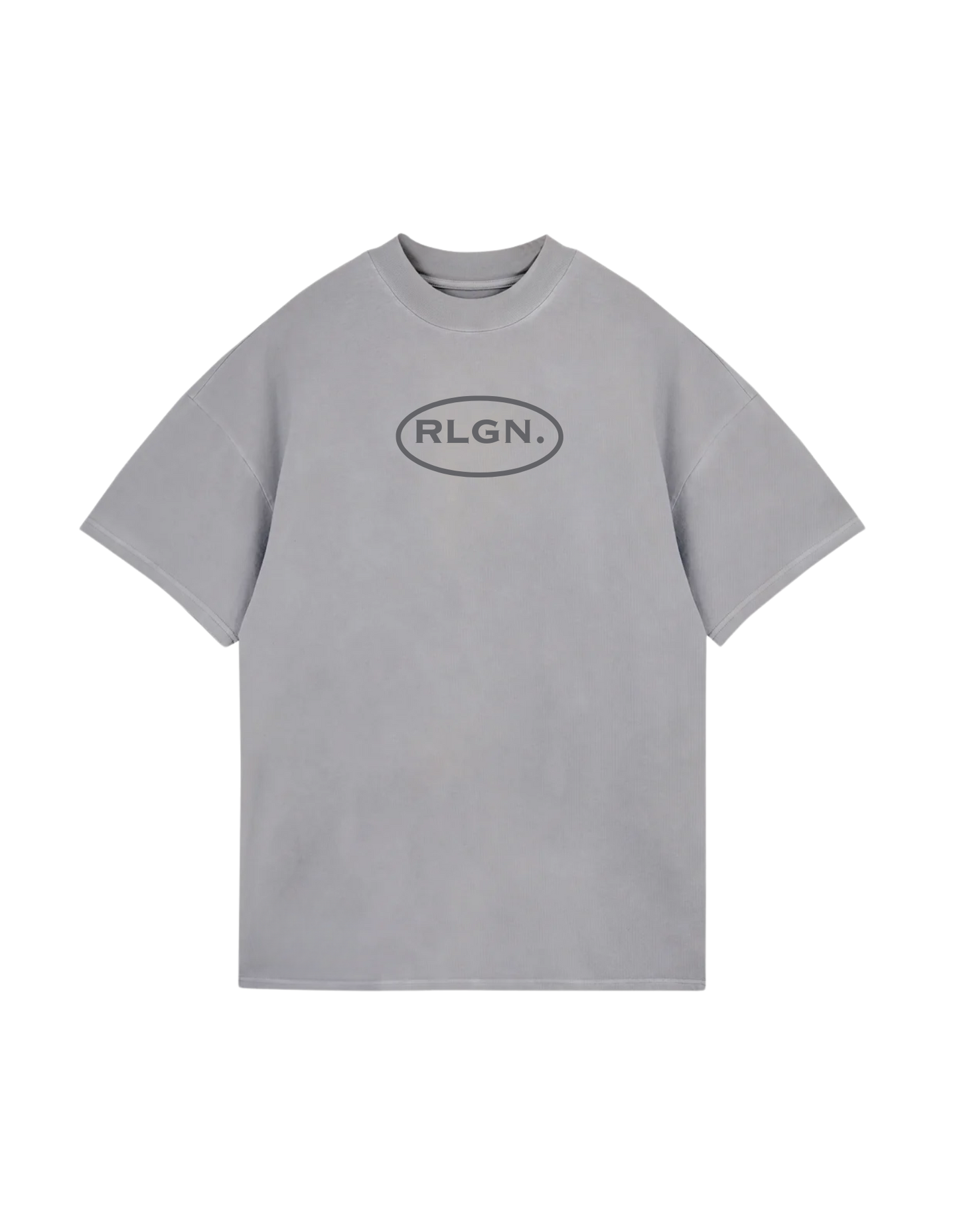 BASIC T SHIRT LOGO GREY WASHED