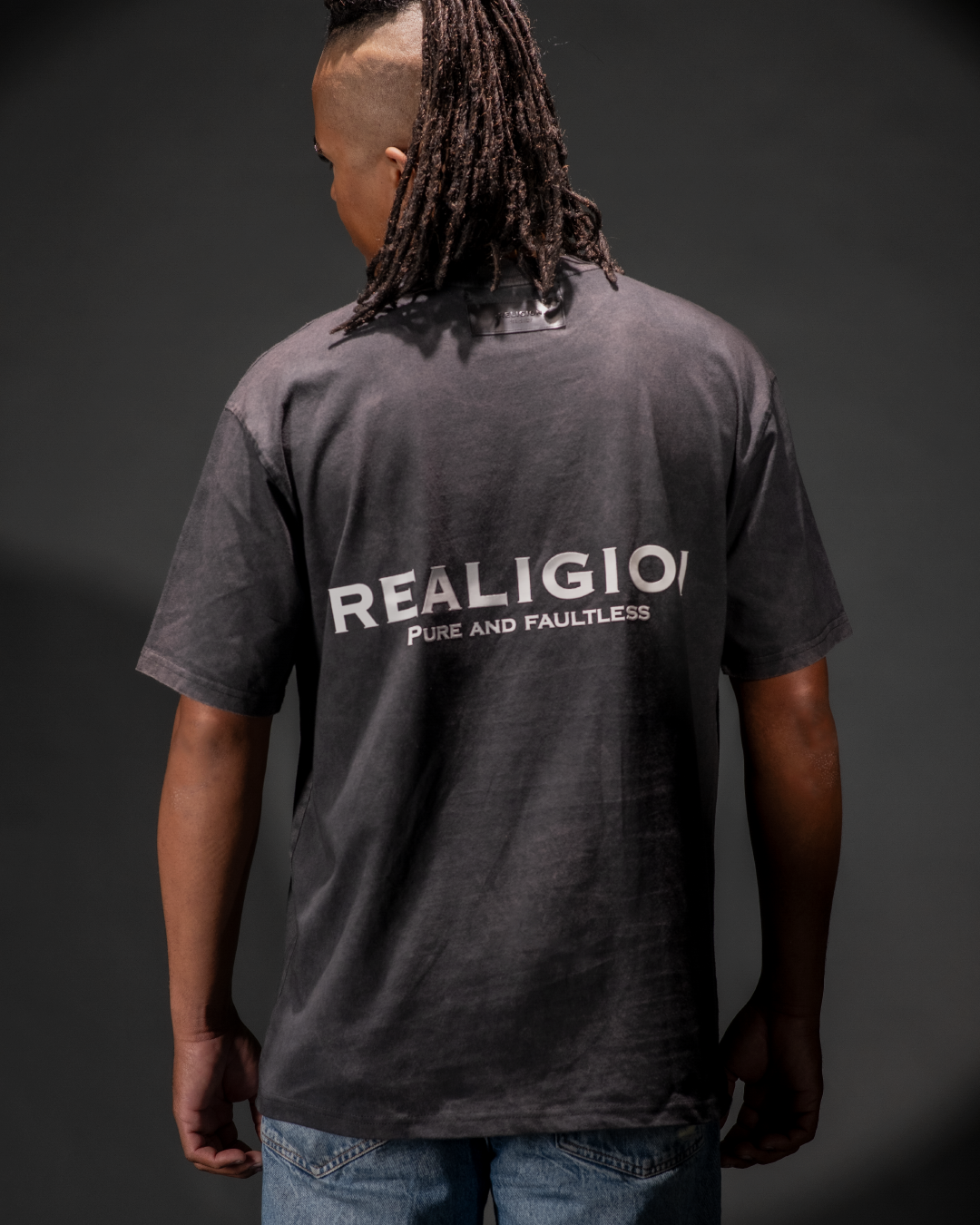 BASIC T SHIRT BLACK WASHED