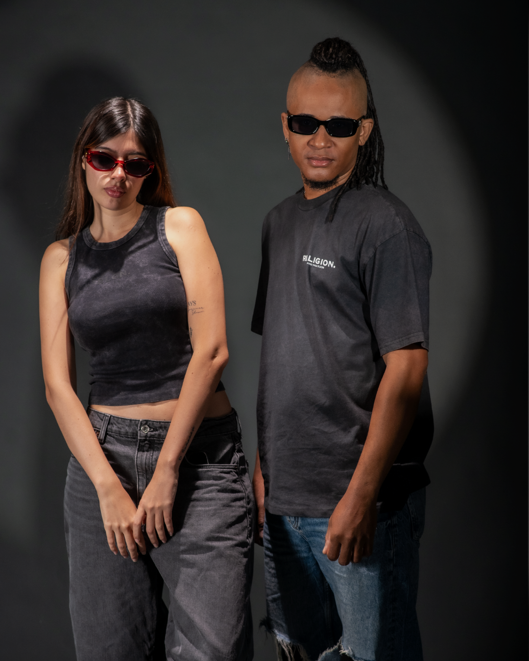 BASIC T SHIRT BLACK WASHED