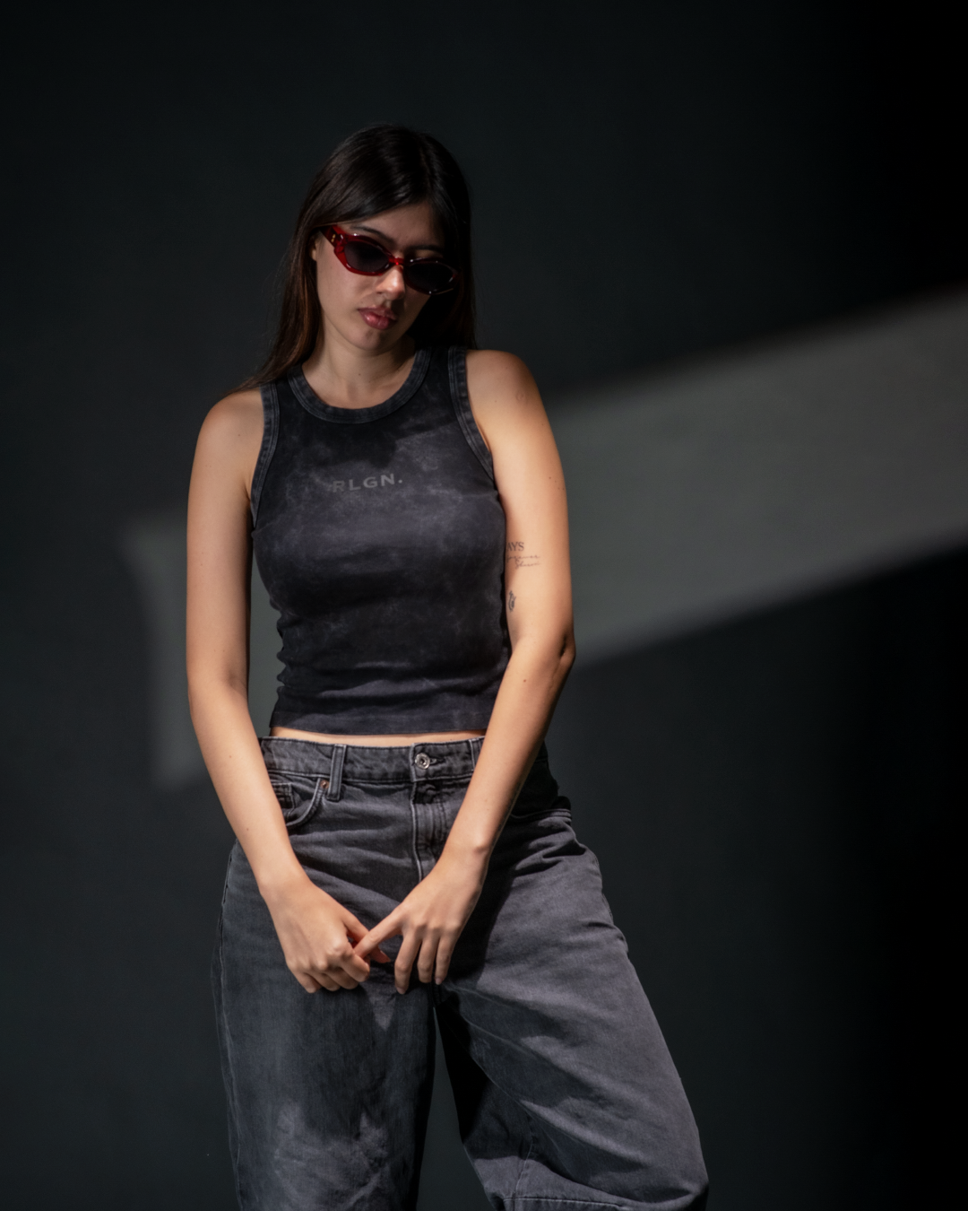 TANK TOP BLACK WASHED