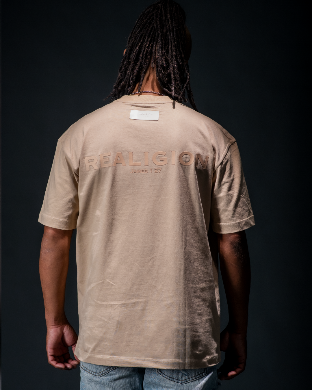 BASIC T SHIRT LOGO BEIGE