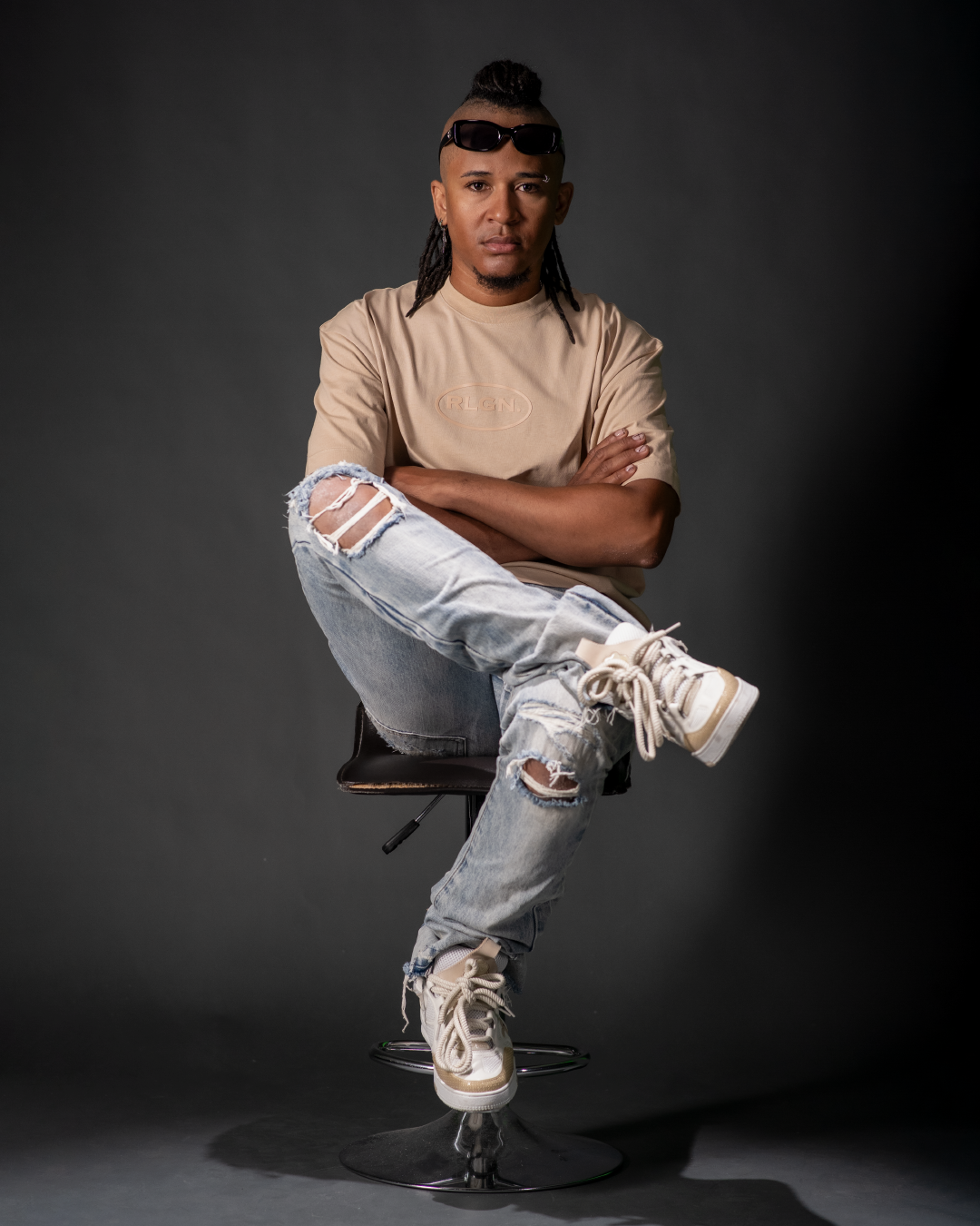 BASIC T SHIRT LOGO BEIGE