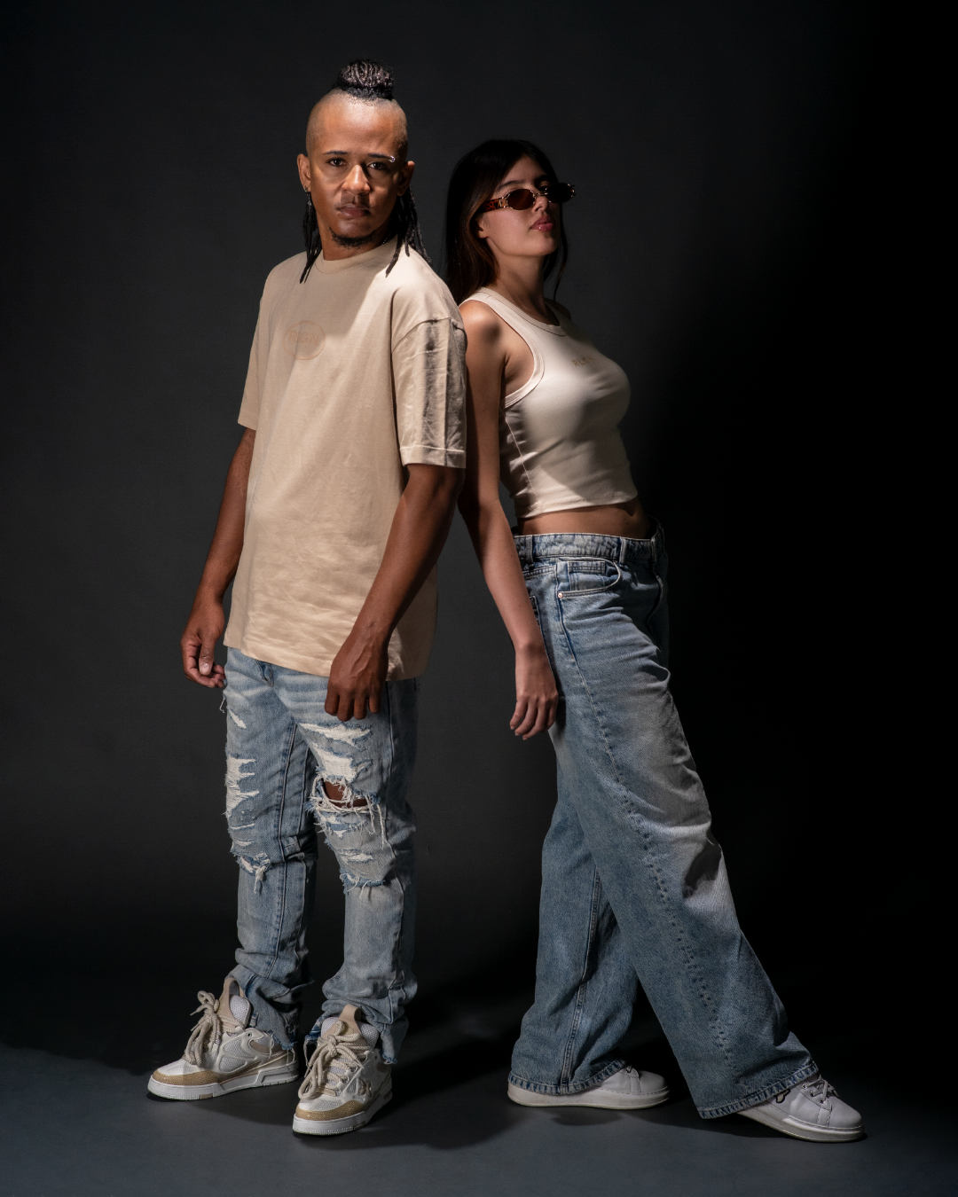 BASIC T SHIRT LOGO BEIGE