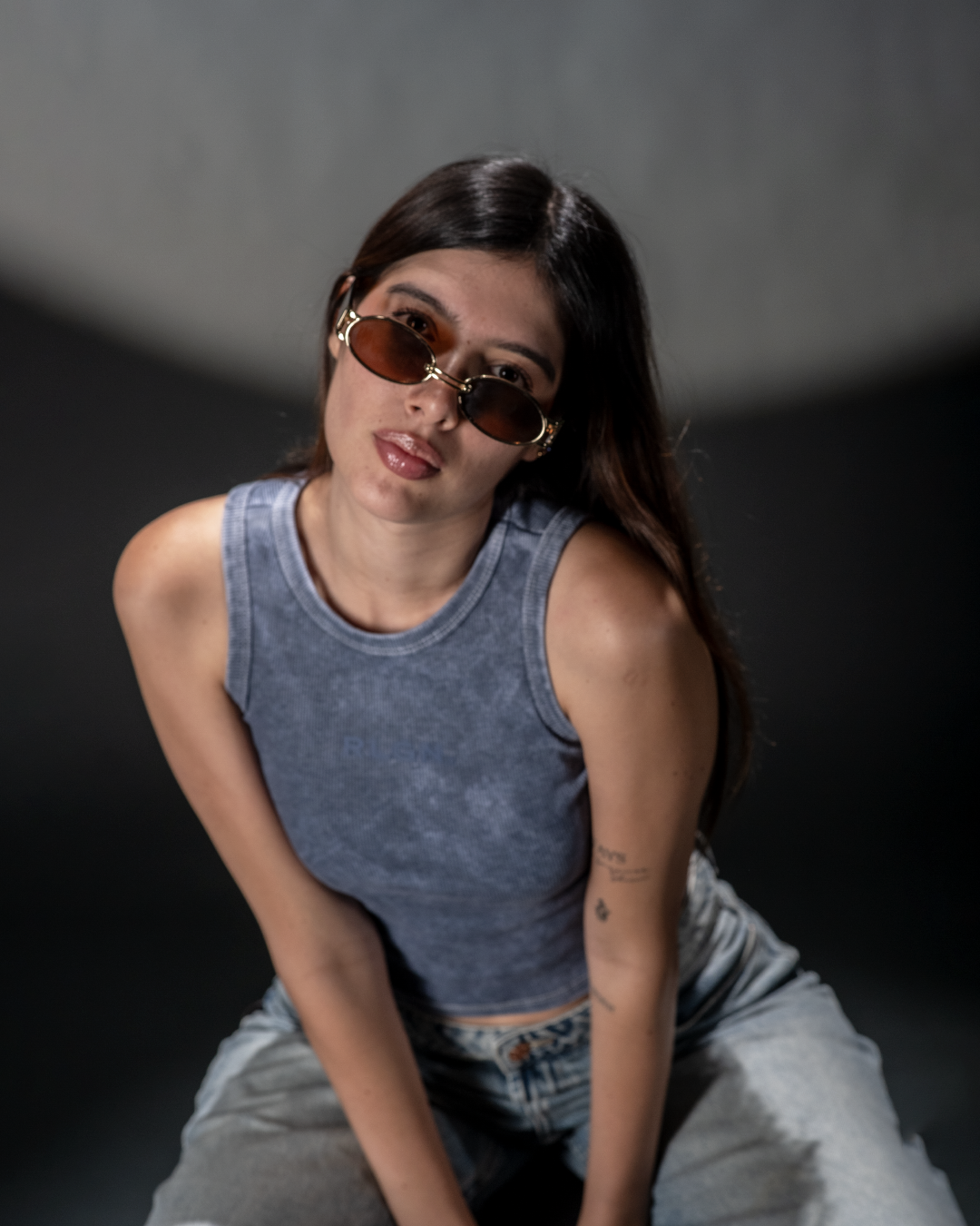 TANK TOP BLUE WASHED