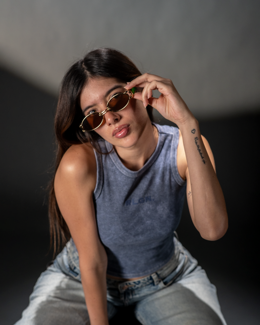 TANK TOP BLUE WASHED