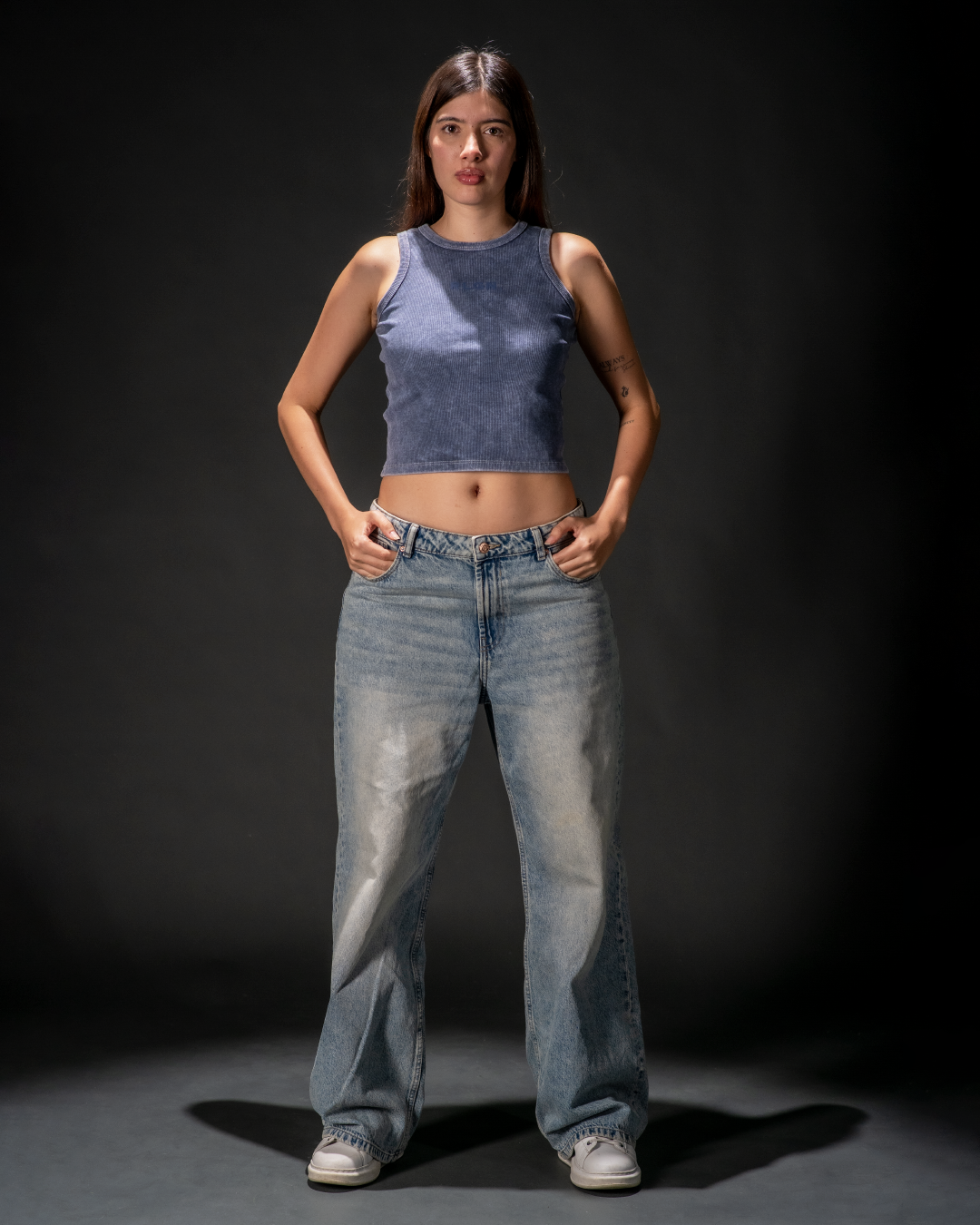 TANK TOP BLUE WASHED