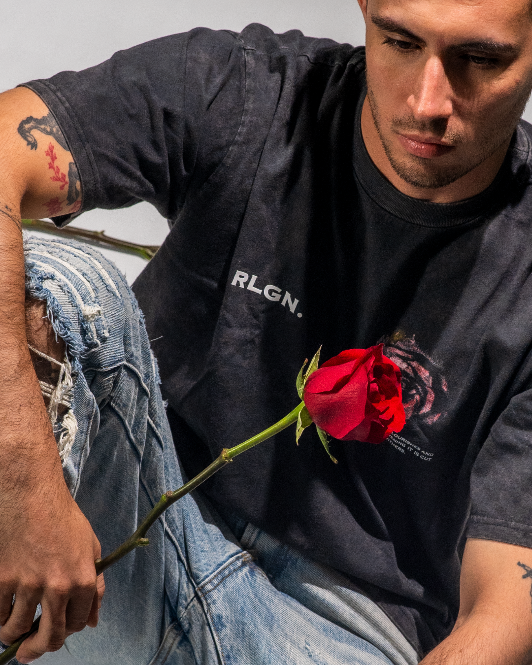 ROSE PSALMS 90 6 BLACK WASHED