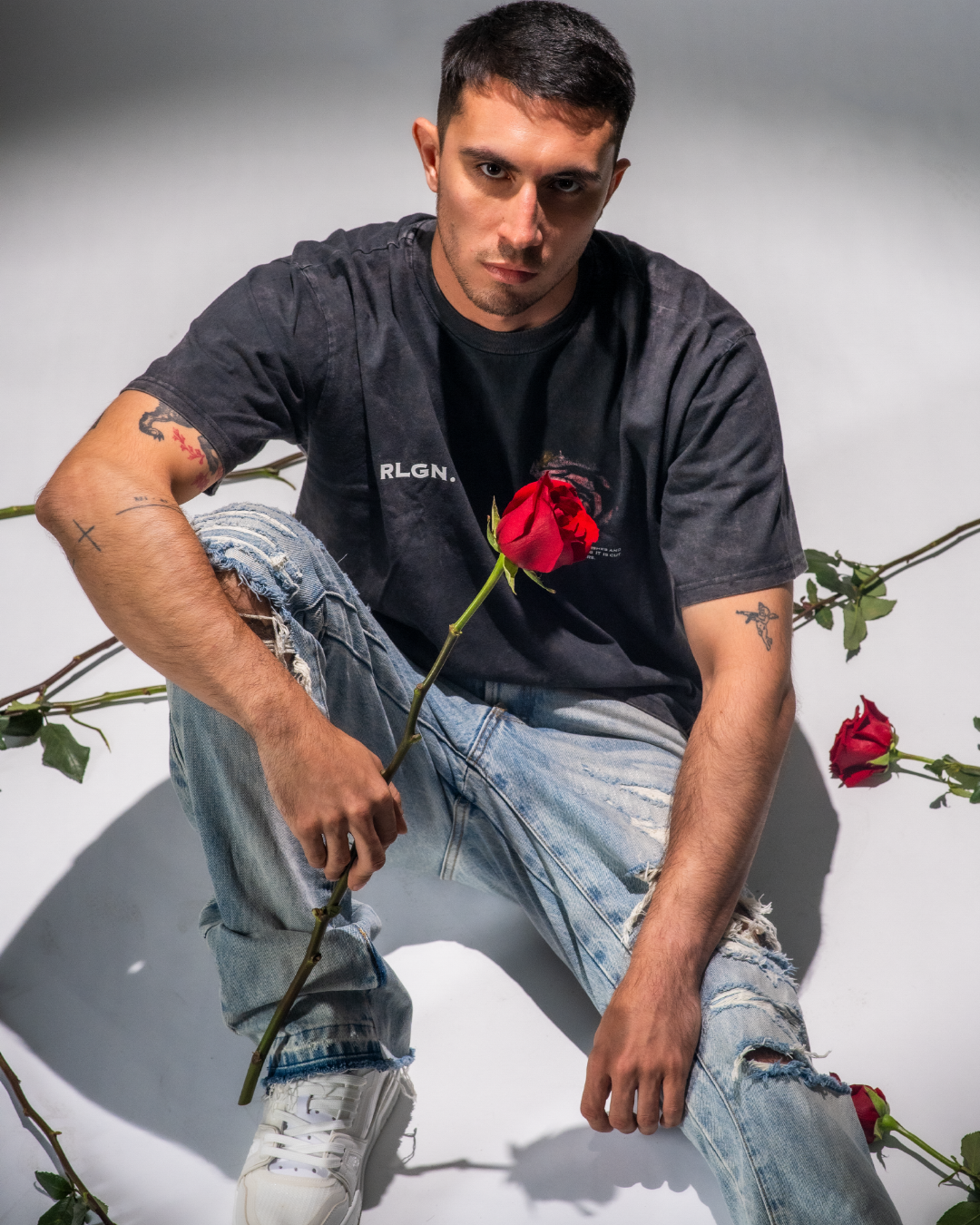 ROSE PSALMS 90 6 BLACK WASHED