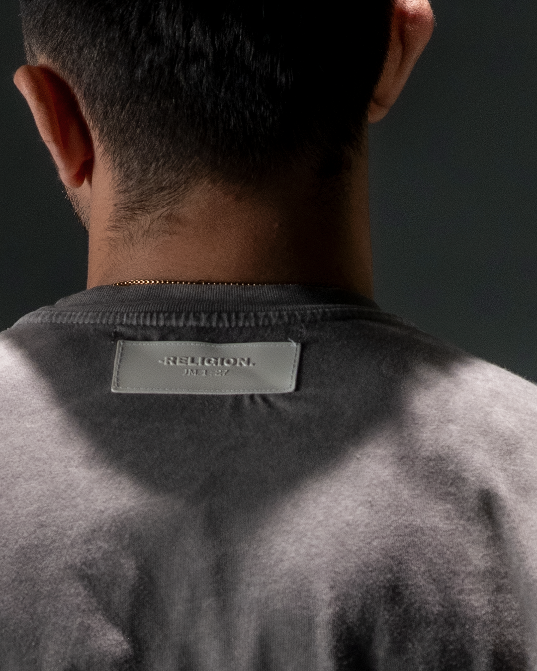 BASIC T SHIRT GREY WASHED