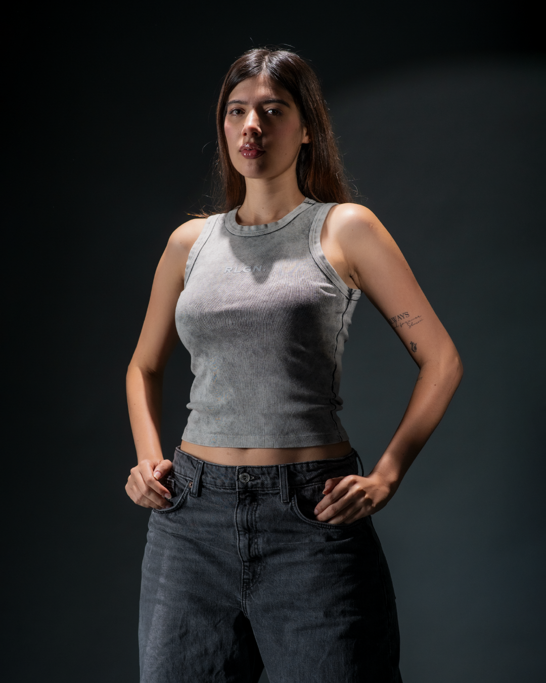 TANK TOP GREY WASHED